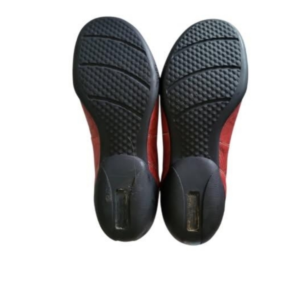 TAOS Leather Red Black Mary Jane Slip On Walk Skirt Casual Loafer Shoe Women 7 - Picture 8 of 13
